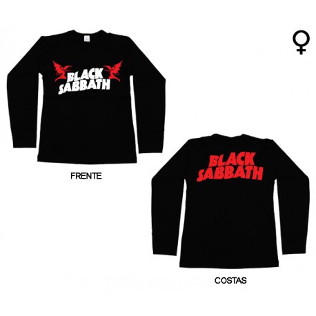 Black Sabbath - Long Sleeve de Mulher - 2 Demons