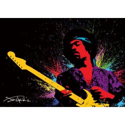 Jimi Hendrix - Poster - Paint