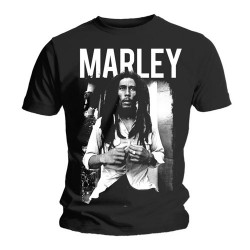 Bob Marley - T-Shirt - Black and White