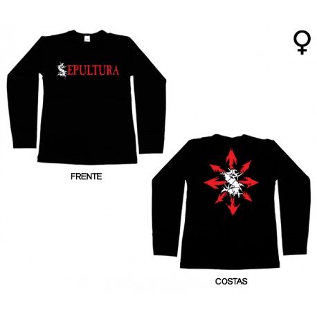 Sepultura - Long Sleeve de Mulher - Tribal Logo