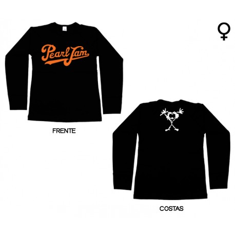 Pearl Jam - Long Sleeve de Mulher - Logo