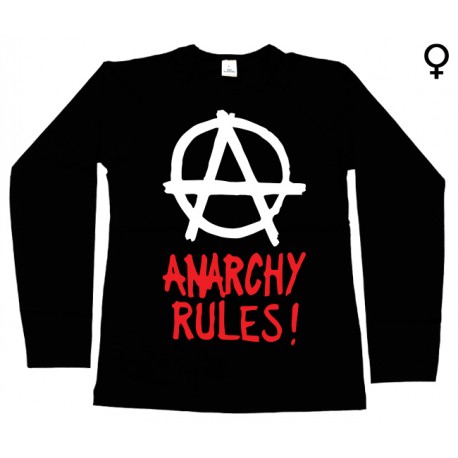 Anarchy Rules - Long Sleeve de Mulher - Logo 2