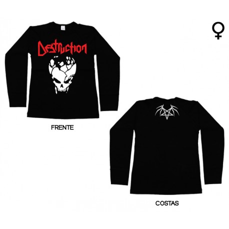 Destruction - Long Sleeve de Mulher - Skull