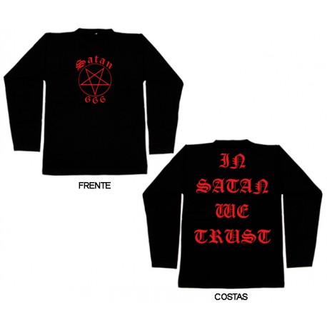 Satan 666 - Long Sleeve - In Satan We Trust