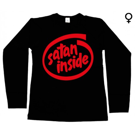 Intel - Long Sleeve de Mulher - Satan Inside