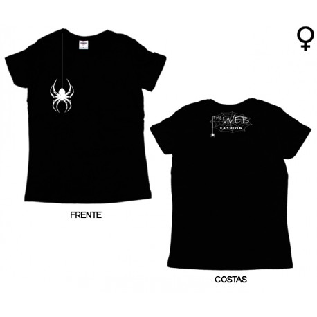 The Web Fashion - T-Shirt de Mulher - Hang Spider