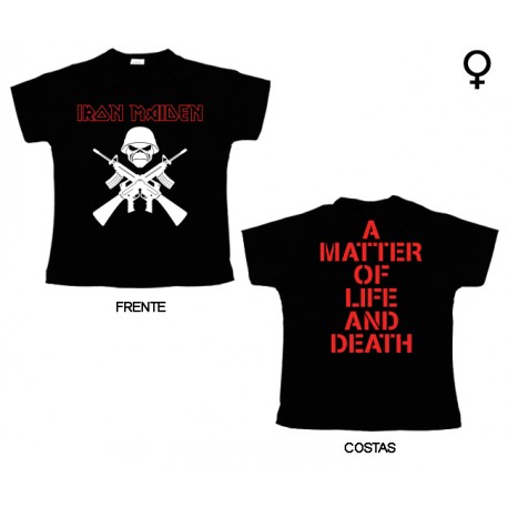 Iron Maiden - T-Shirt de Mulher - A Matter Of Life And Death