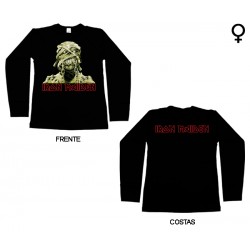 Iron Maiden - Long Sleeve de Mulher - Eddie Mummy