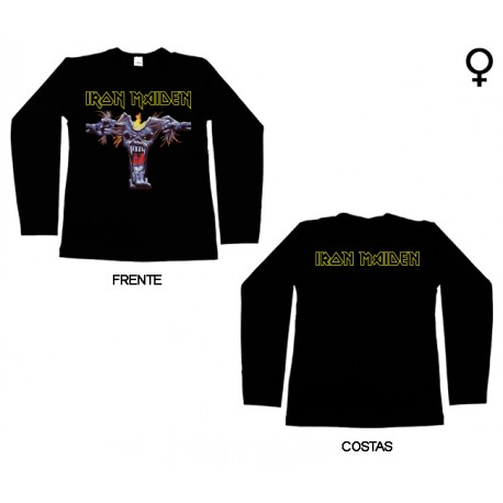 Iron Maiden - Long Sleeve de Mulher - Eddie 