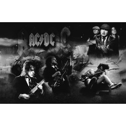 AC/DC - Autocolante - Photo B&W