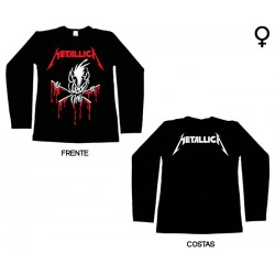 Metallica - Long Sleeve de Mulher - Devil